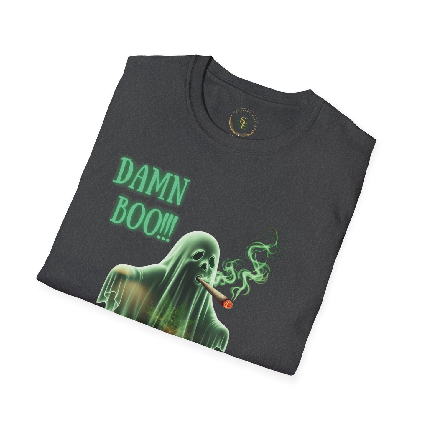Ghostly Humor T-Shirt: "Damn boo, You spark my Blunt"