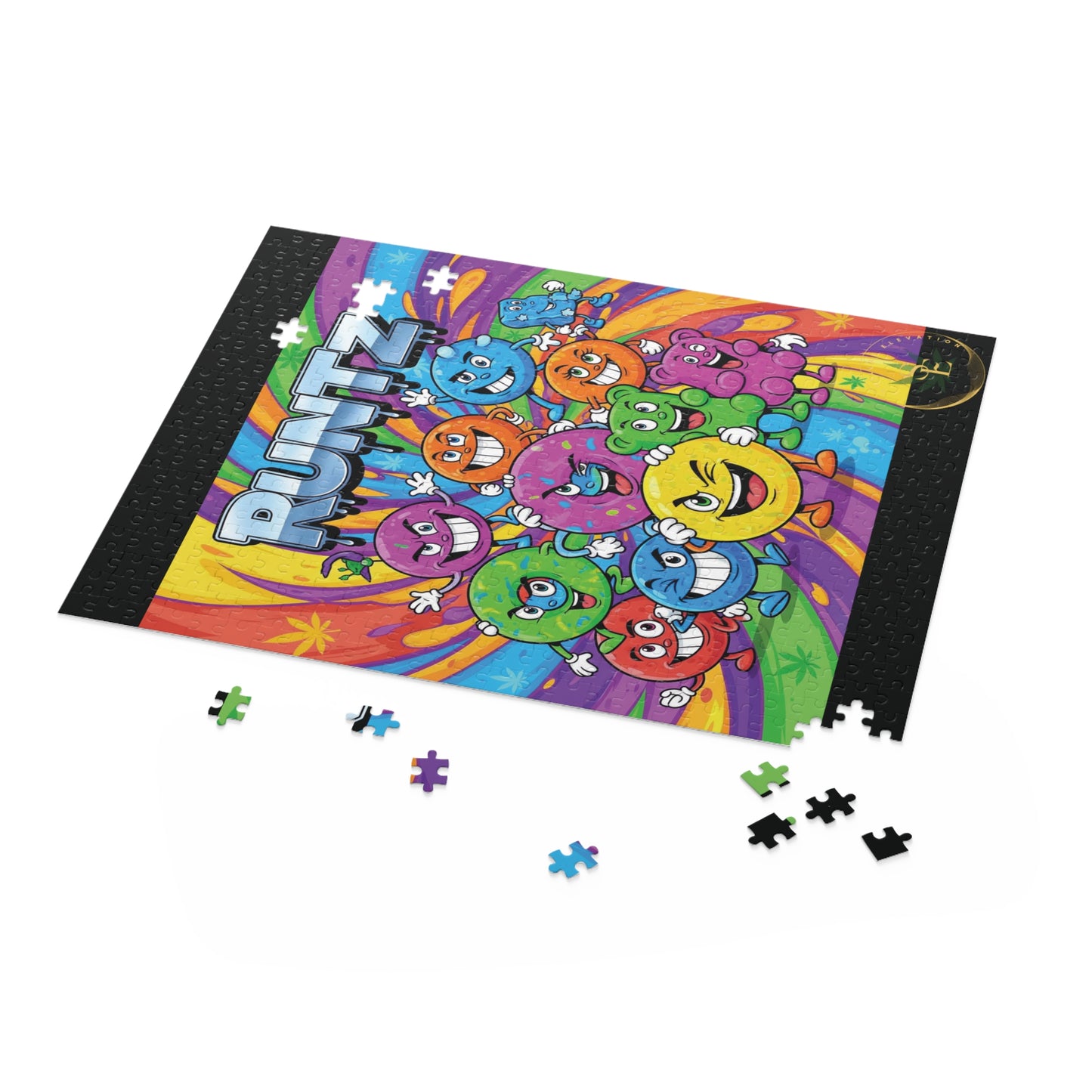 Runtz Colorful Puzzle (500-Piece) - Fun Retro Game for Stoners
