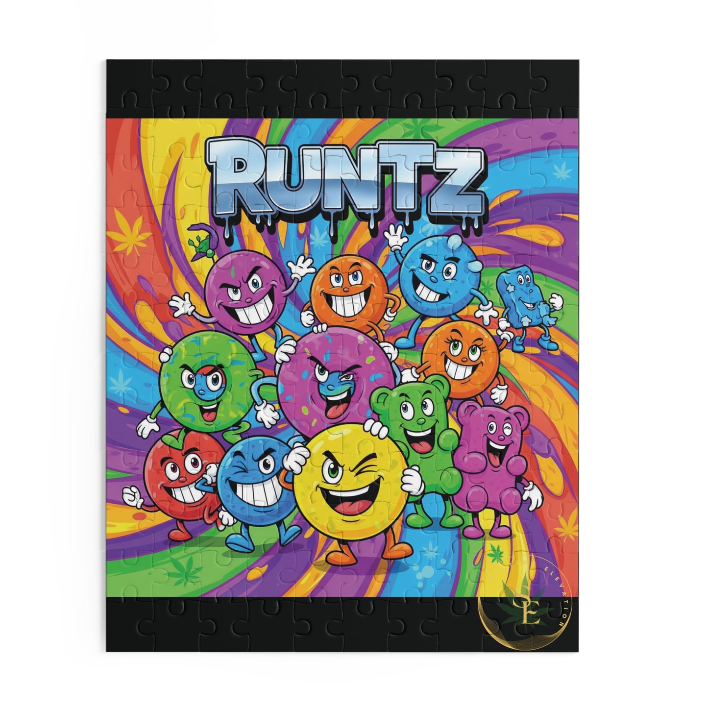 Runtz Colorful Puzzle (500-Piece) - Fun Retro Game for Stoners