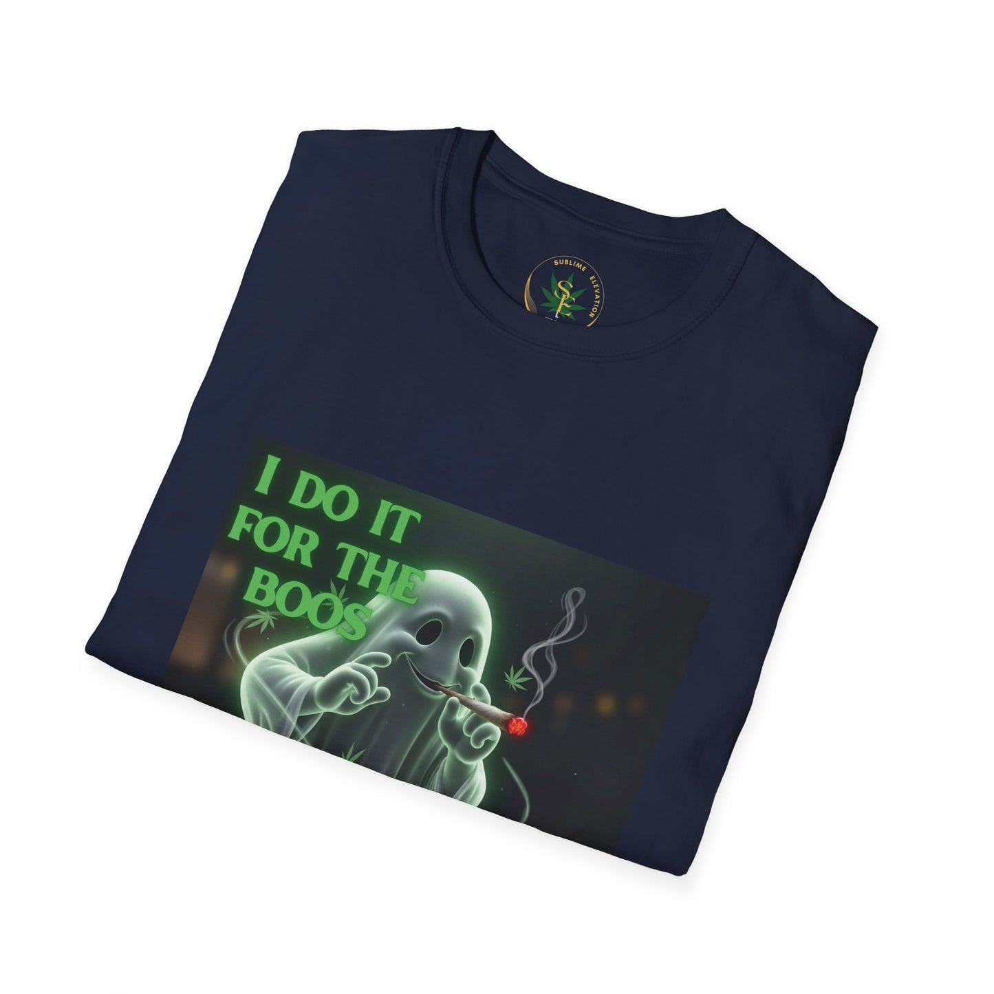 "I do it for the boos and the blunts." Ghostly Humor T-Shirt