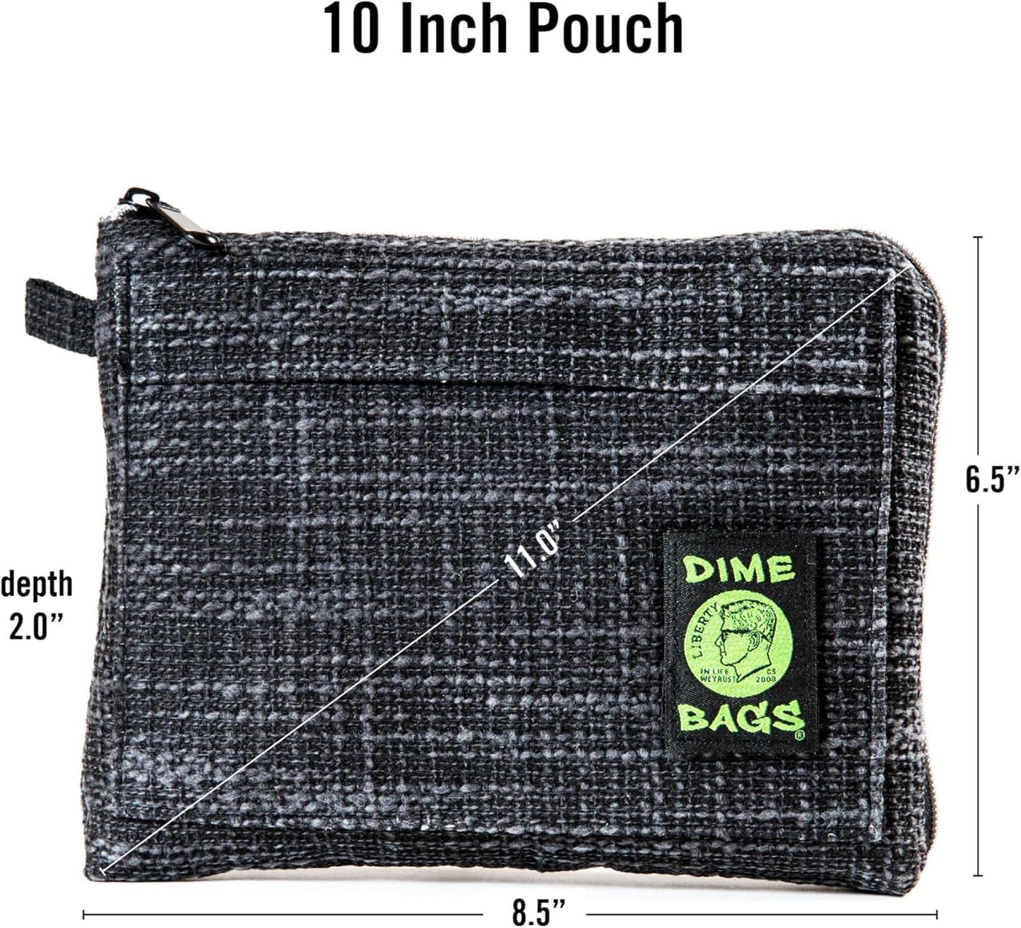 Smell Proof Protective Case with Padded Interior, Durable Hemp-Polyester Fabric, Heavy-Duty Zippers & Interchangeable Patch, Travel & Storage for Fragile Items