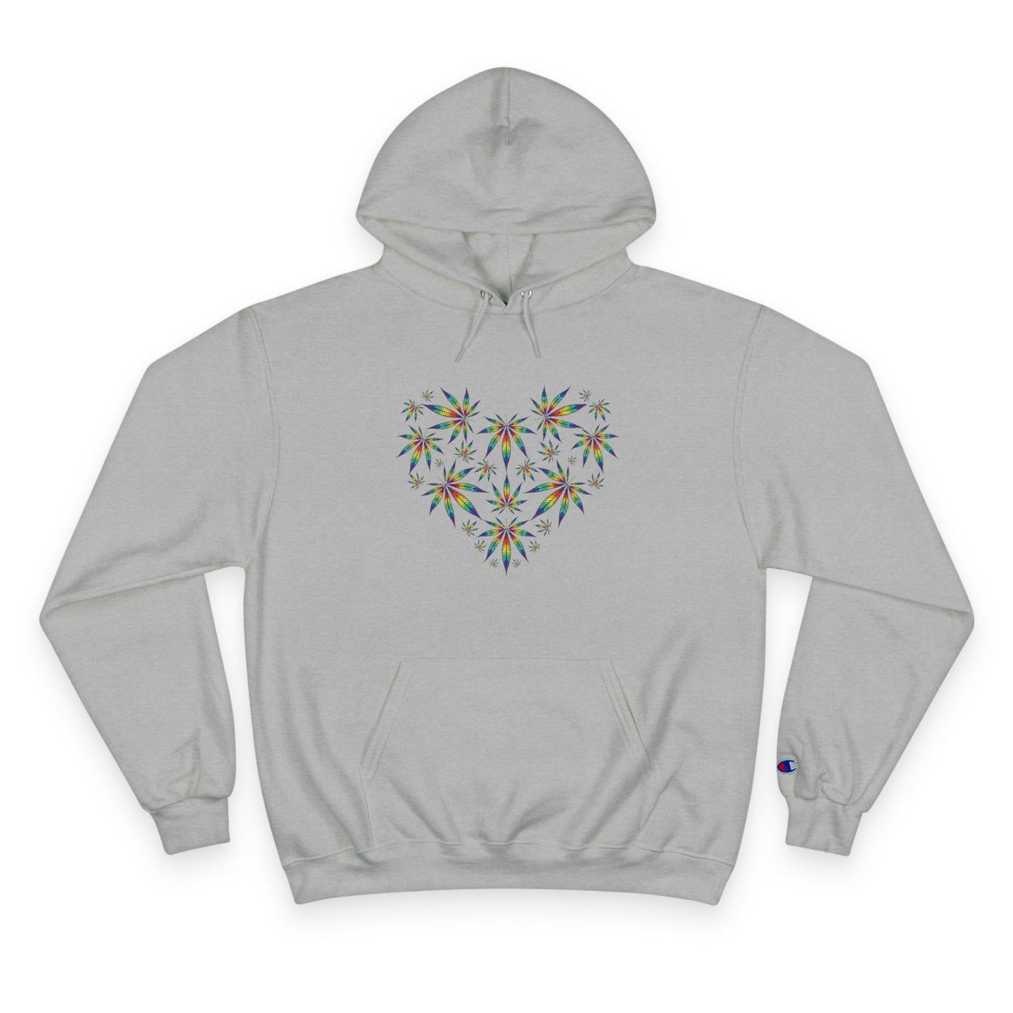 Champion Hoodie, Weed Leaf Heart 420 Love Pullover, Marijuana Hooded Sweatshirt, Cannabis Leaf Sweater, Hemp Leaf Cozy Jumper, Pot Lover