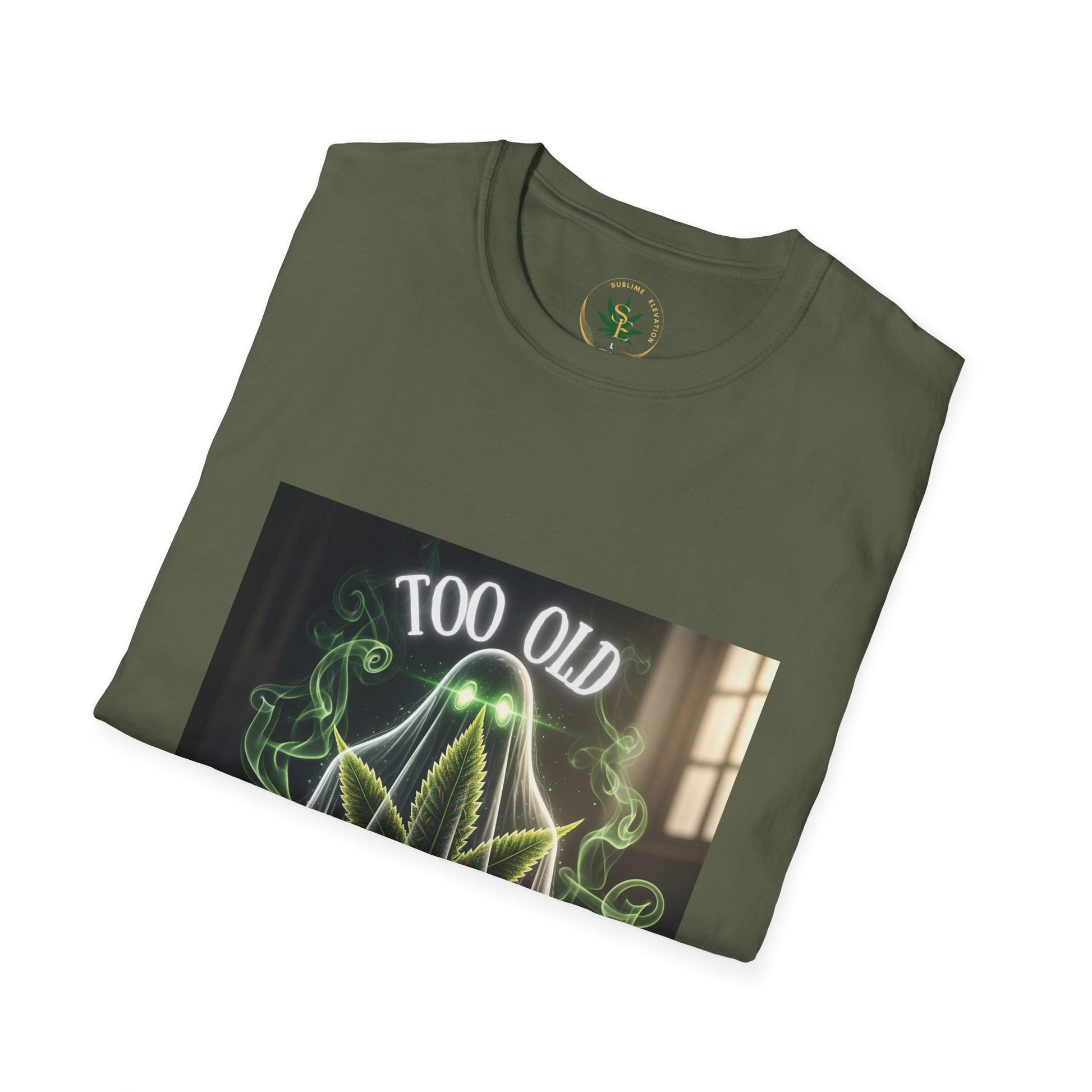 Too Old for This Shirt Unisex T-Shirt, Funny Halloween T-Shirt, Ghost Humor Shirt, Gift for Halloween, Quirky Tee - Sublime Elevation