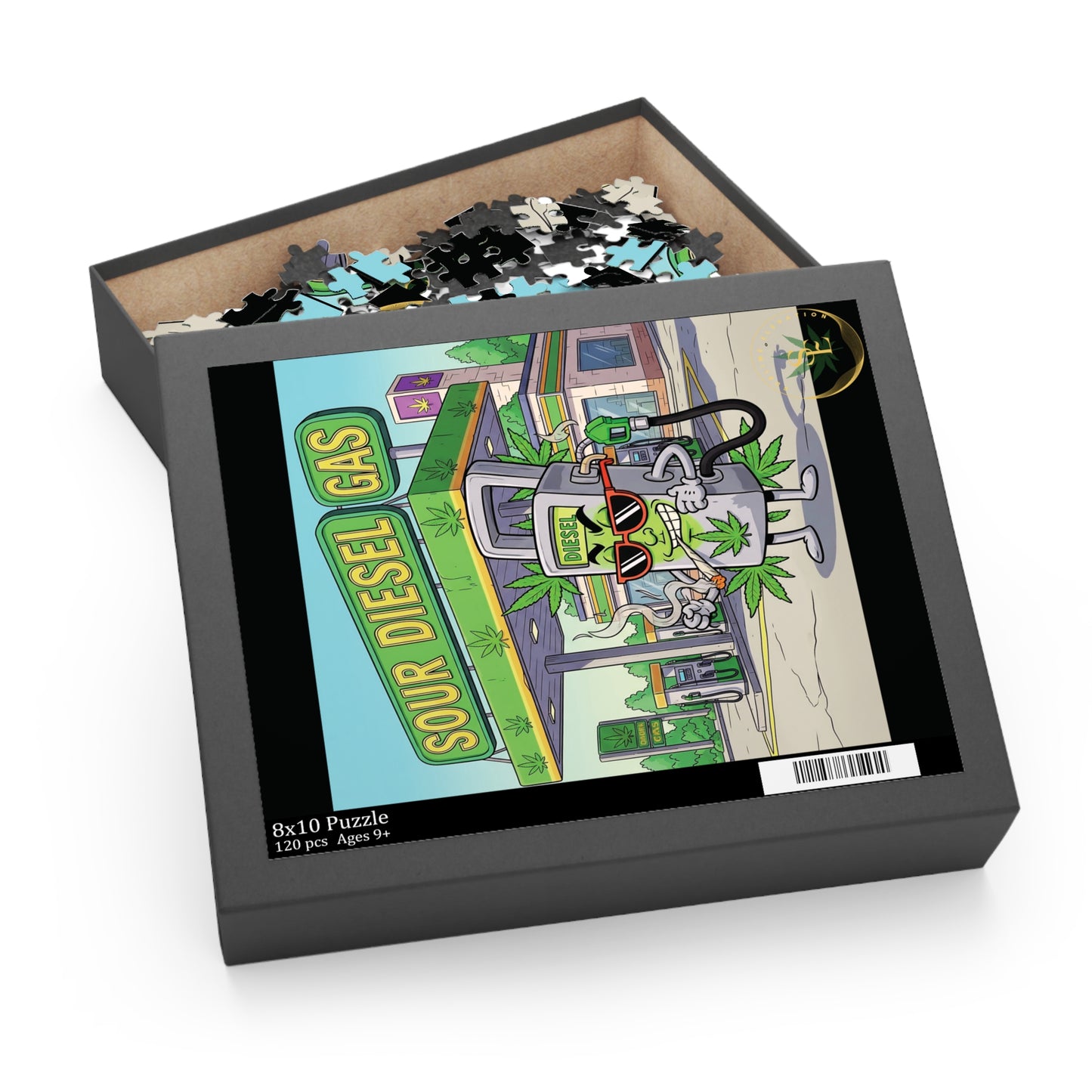 Sour Diesel Gas Puzzle, 120-500 Piece Jigsaw, Fun Gift for Potheads & Gamers