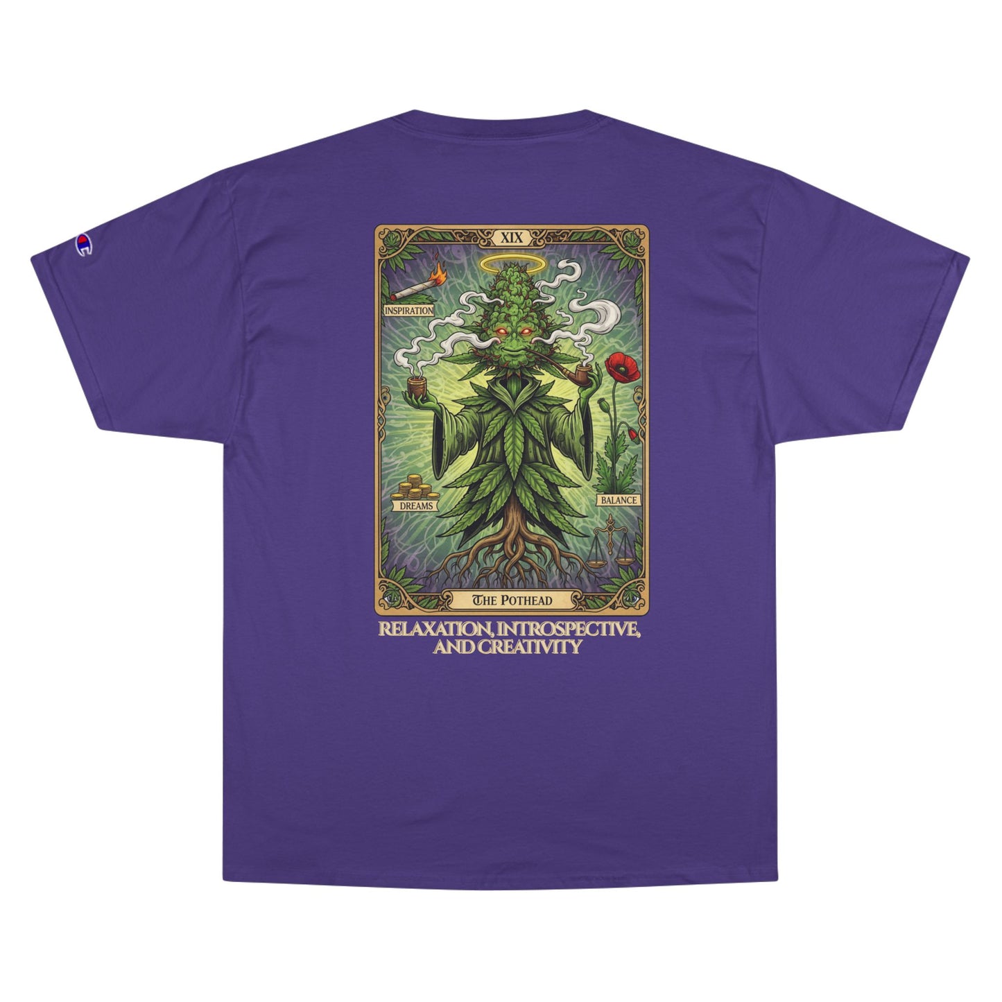Pothead Tarot Champion T-Shirt, Vintage Art Tee, Gift for Nature Lovers, Festival Fashion, Bohemian Style