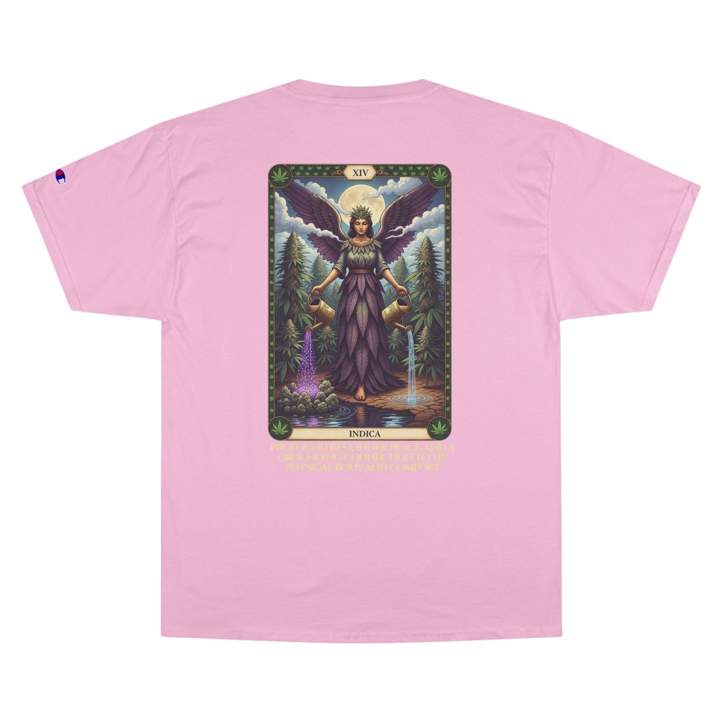 Indica Tarot Champion T-Shirt with Unique Angel Design, Spiritual Tee, Inspirational Fashion, Casual Wear, Gift for Him/Her, Relaxed Fit