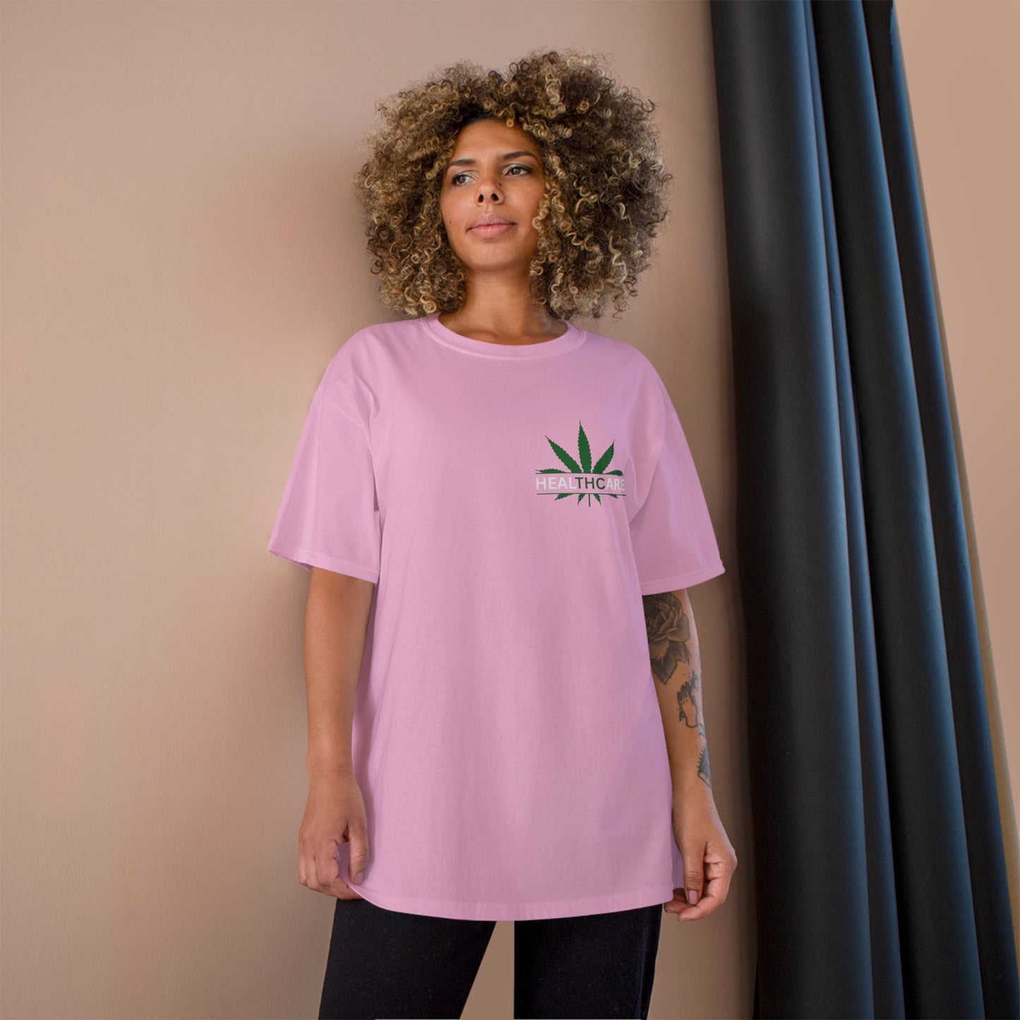 Healthcare Champion T-Shirt, Unisex Casual Tee, Perfect for Medical Professionals, Gifts for Wellness Advocates, Green Leaf Design, Daily