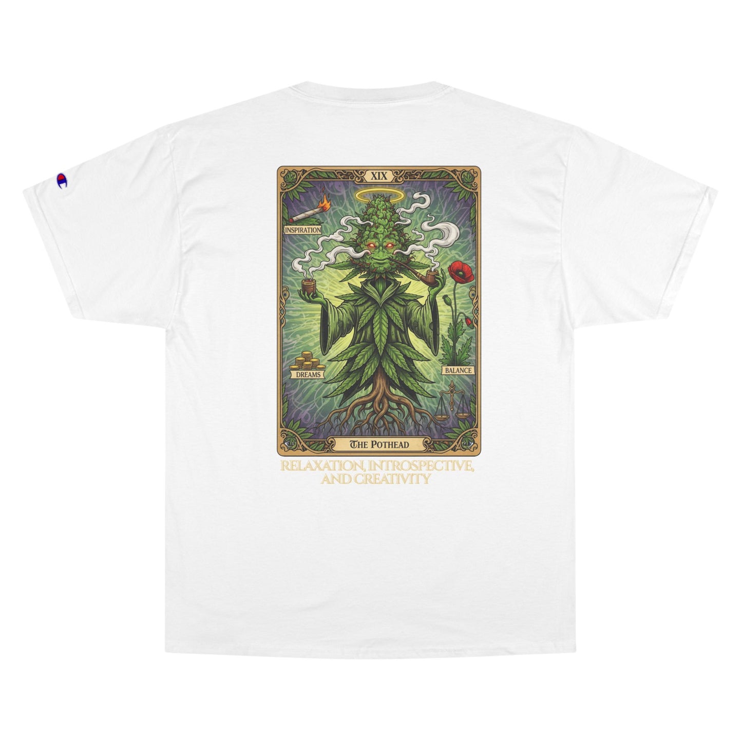 Pothead Tarot Champion T-Shirt, Vintage Art Tee, Gift for Nature Lovers, Festival Fashion, Bohemian Style