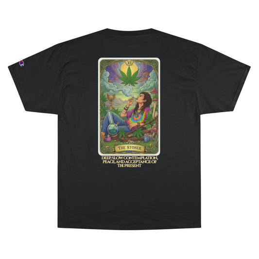 The Stoner Tarot, Vibrant Cannabis Champion T-Shirt, Unisex Tee, Perfect for Stoners, 420 Celebrations, Colorful Hippy Apparel, Casual Streetwear