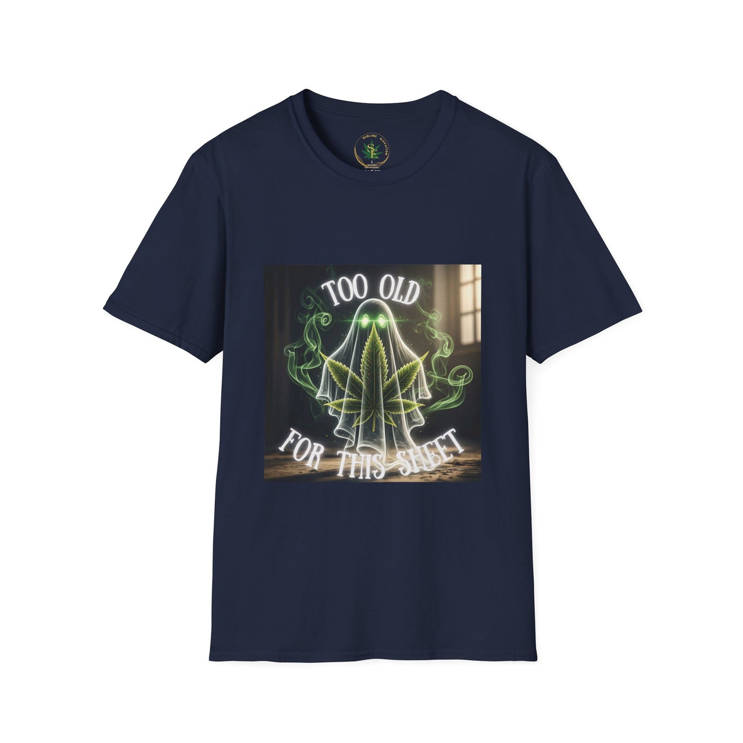 Too Old for This Shirt Unisex T-Shirt, Funny Halloween T-Shirt, Ghost Humor Shirt, Gift for Halloween, Quirky Tee - Sublime Elevation