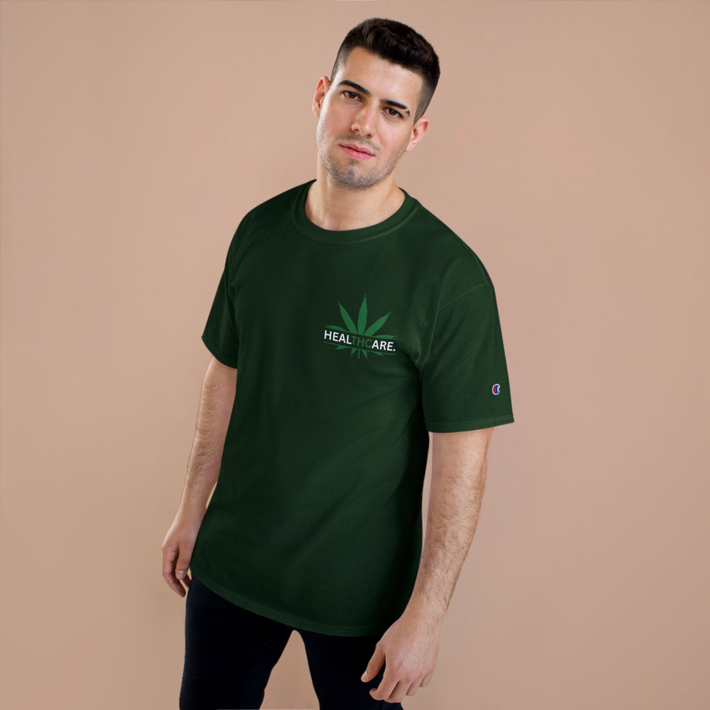 Healthcare Champion T-Shirt, Unisex Casual Tee, Perfect for Medical Professionals, Gifts for Wellness Advocates, Green Leaf Design, Daily
