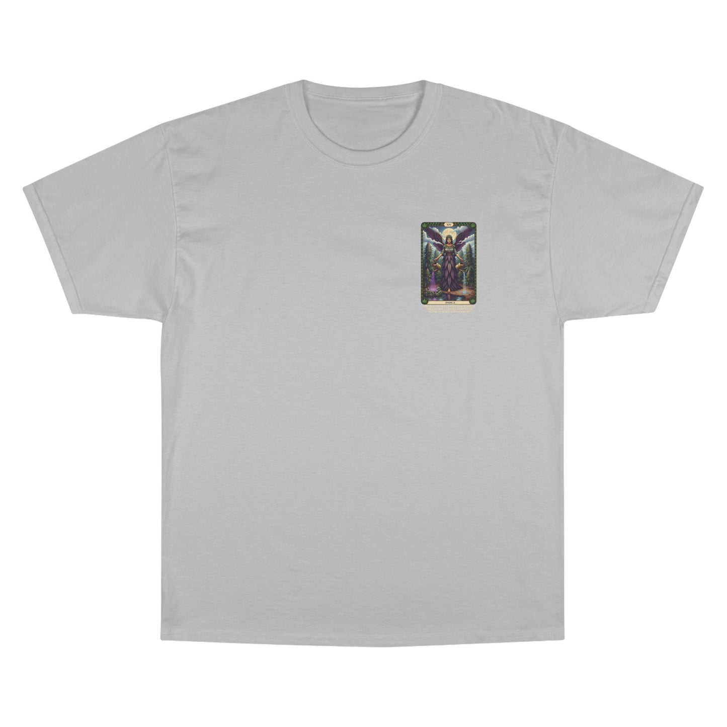 Indica Tarot Champion T-Shirt with Unique Angel Design, Spiritual Tee, Inspirational Fashion, Casual Wear, Gift for Him/Her, Relaxed Fit