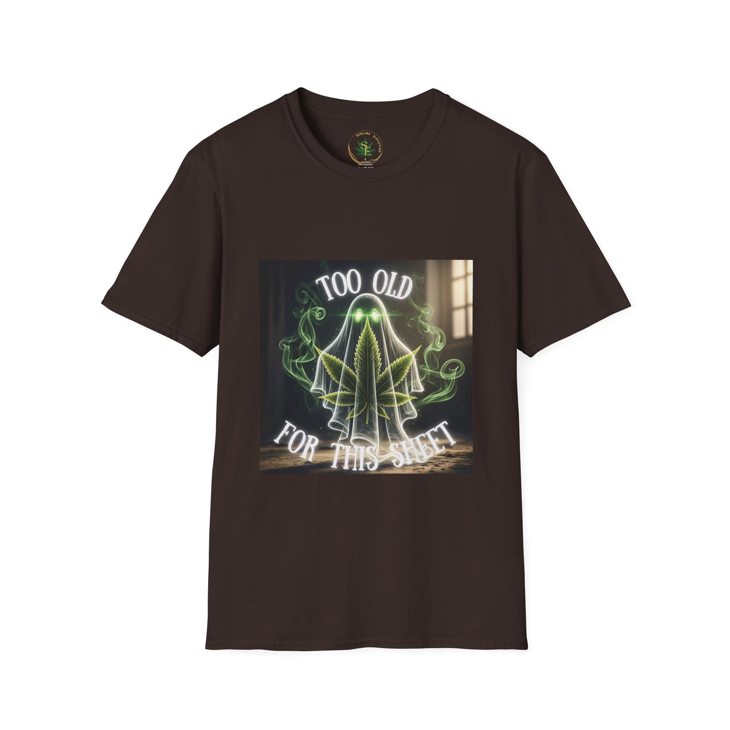 Too Old for This Shirt Unisex T-Shirt, Funny Halloween T-Shirt, Ghost Humor Shirt, Gift for Halloween, Quirky Tee - Sublime Elevation