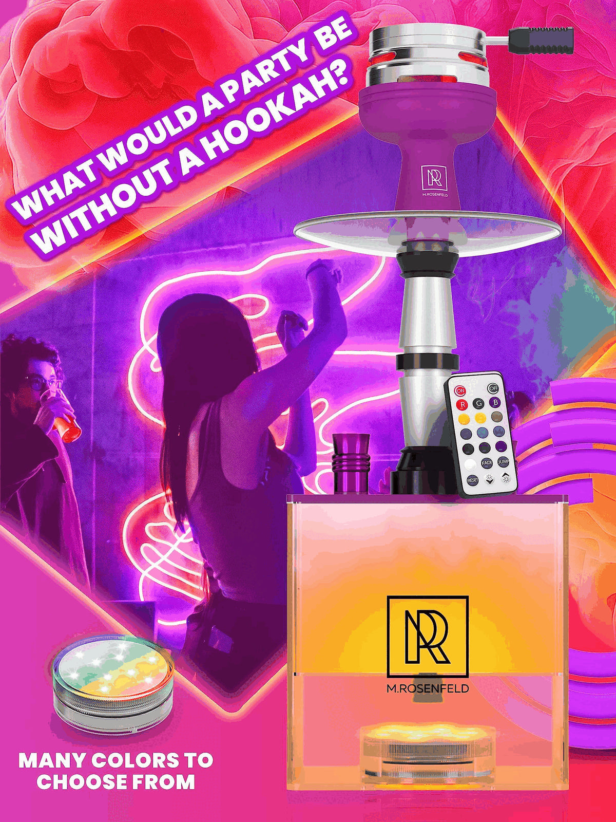 YADO Portable Purple Hookah Set with 2 Hoses and Charcoal Holder - Perfect for On-the-Go Enjoyment!