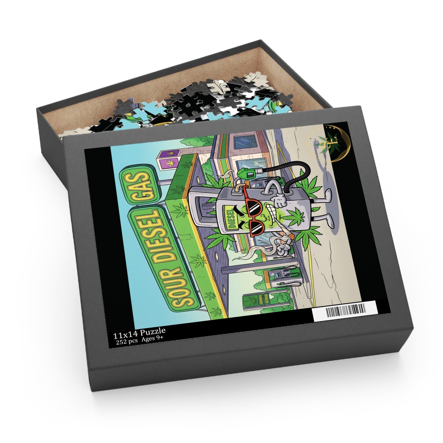 Sour Diesel Gas Puzzle, 120-500 Piece Jigsaw, Fun Gift for Potheads & Gamers