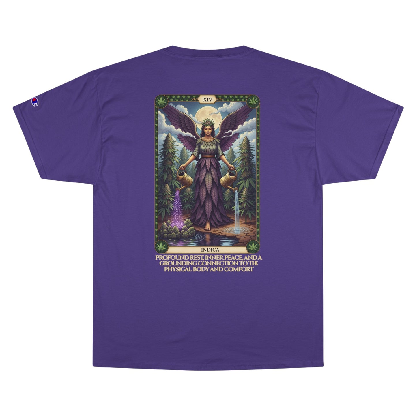 Indica Tarot Champion T-Shirt with Unique Angel Design, Spiritual Tee, Inspirational Fashion, Casual Wear, Gift for Him/Her, Relaxed Fit