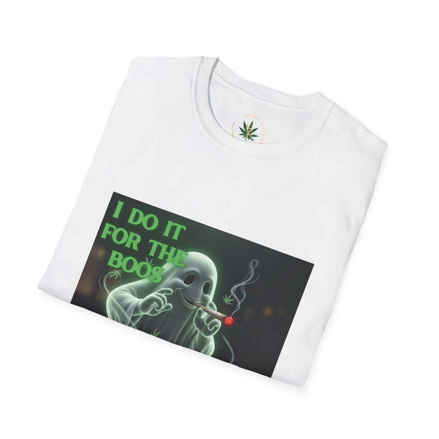 "I do it for the boos and the blunts." Ghostly Humor T-Shirt