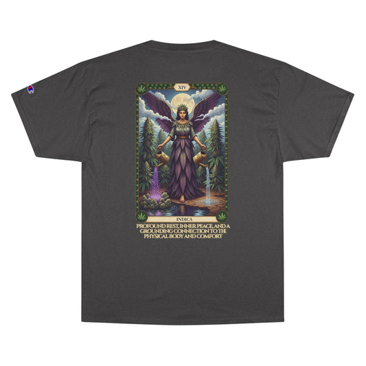Indica Tarot Champion T-Shirt with Unique Angel Design, Spiritual Tee, Inspirational Fashion, Casual Wear, Gift for Him/Her, Relaxed Fit