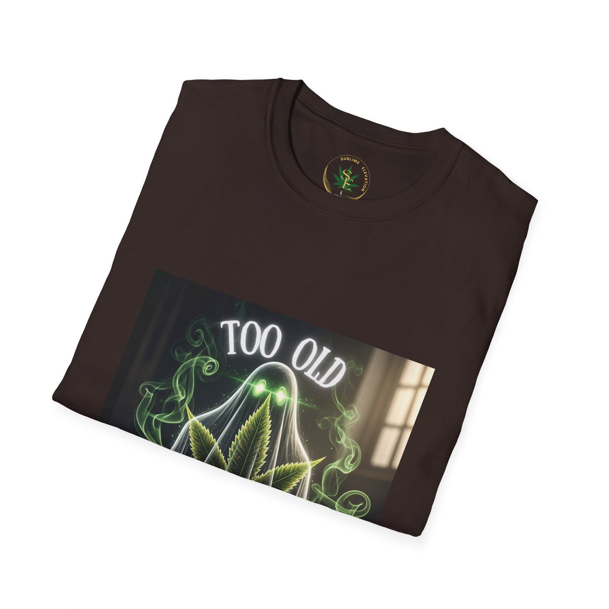 Too Old for This Shirt Unisex T-Shirt, Funny Halloween T-Shirt, Ghost Humor Shirt, Gift for Halloween, Quirky Tee - Sublime Elevation