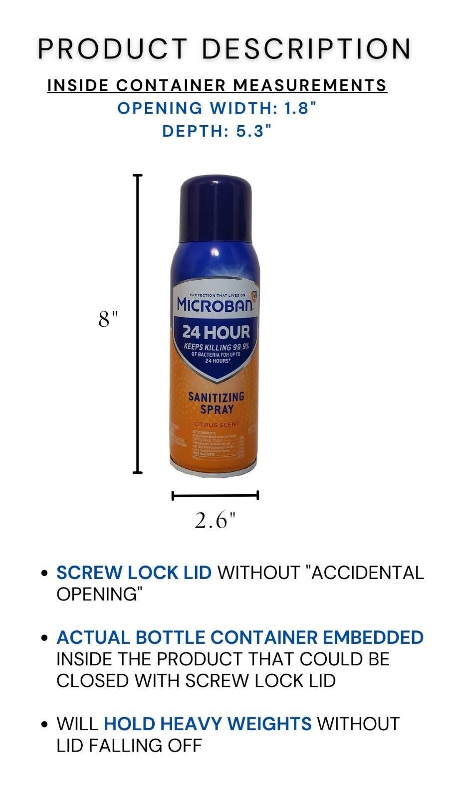 Microban Diversion Safe Stash Can Screw Lock Hidden Compartment for Valuables