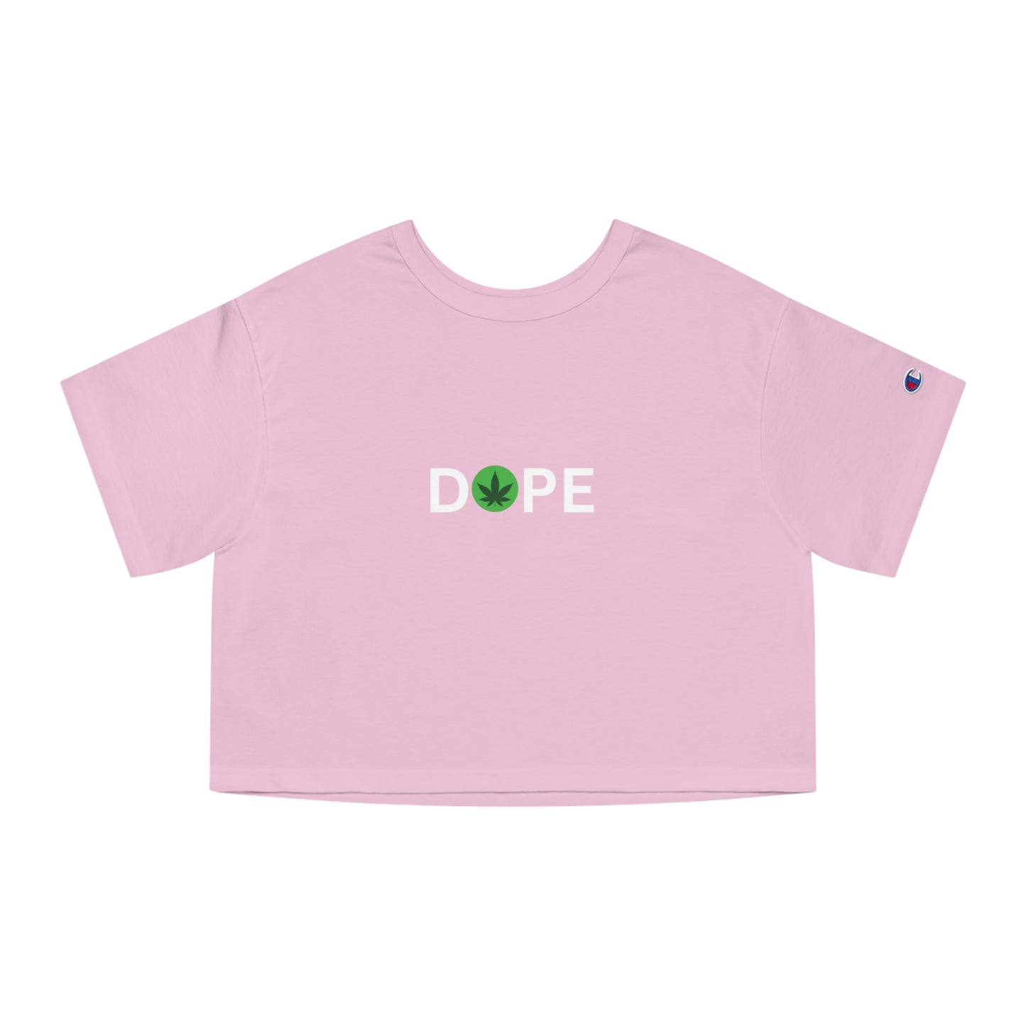 'Dope' Cropped Champion Hemp Leaf T-Shirt