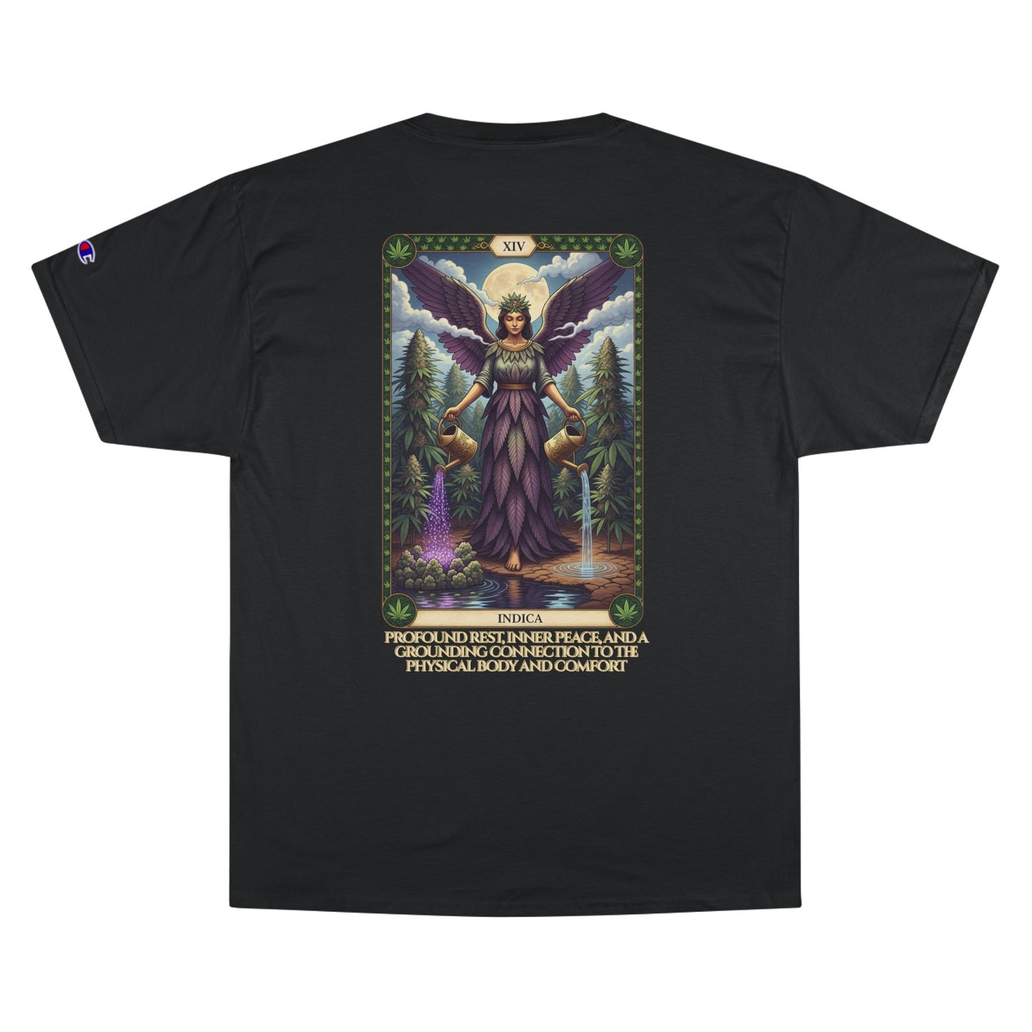 Indica Tarot Champion T-Shirt with Unique Angel Design, Spiritual Tee, Inspirational Fashion, Casual Wear, Gift for Him/Her, Relaxed Fit