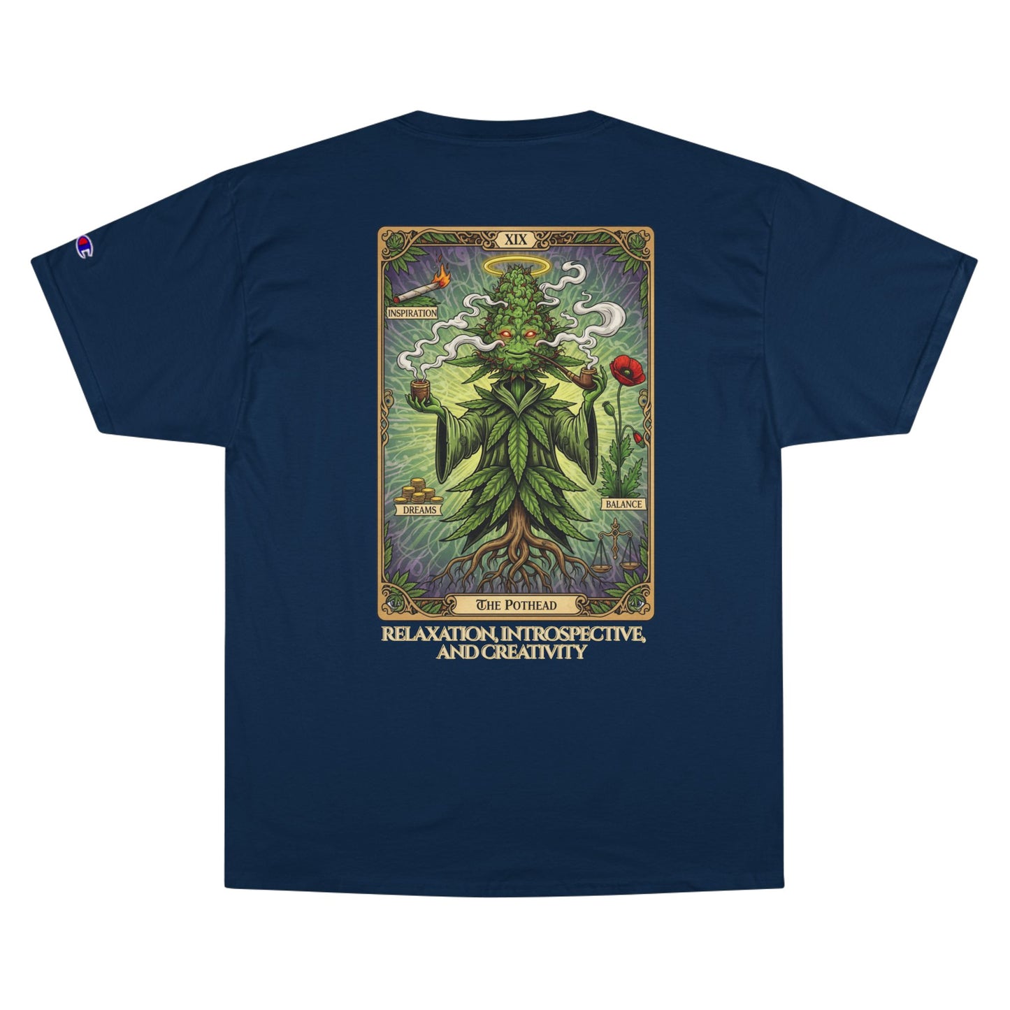 Pothead Tarot Champion T-Shirt, Vintage Art Tee, Gift for Nature Lovers, Festival Fashion, Bohemian Style