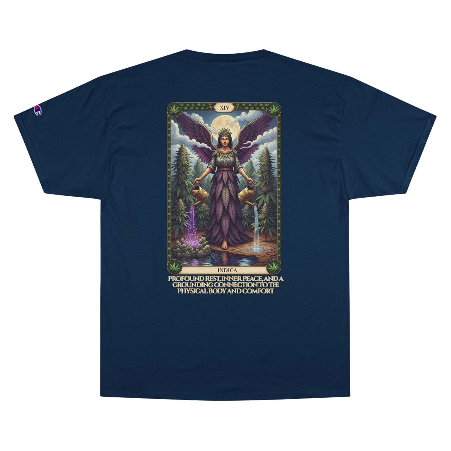 Indica Tarot Champion T-Shirt with Unique Angel Design, Spiritual Tee, Inspirational Fashion, Casual Wear, Gift for Him/Her, Relaxed Fit
