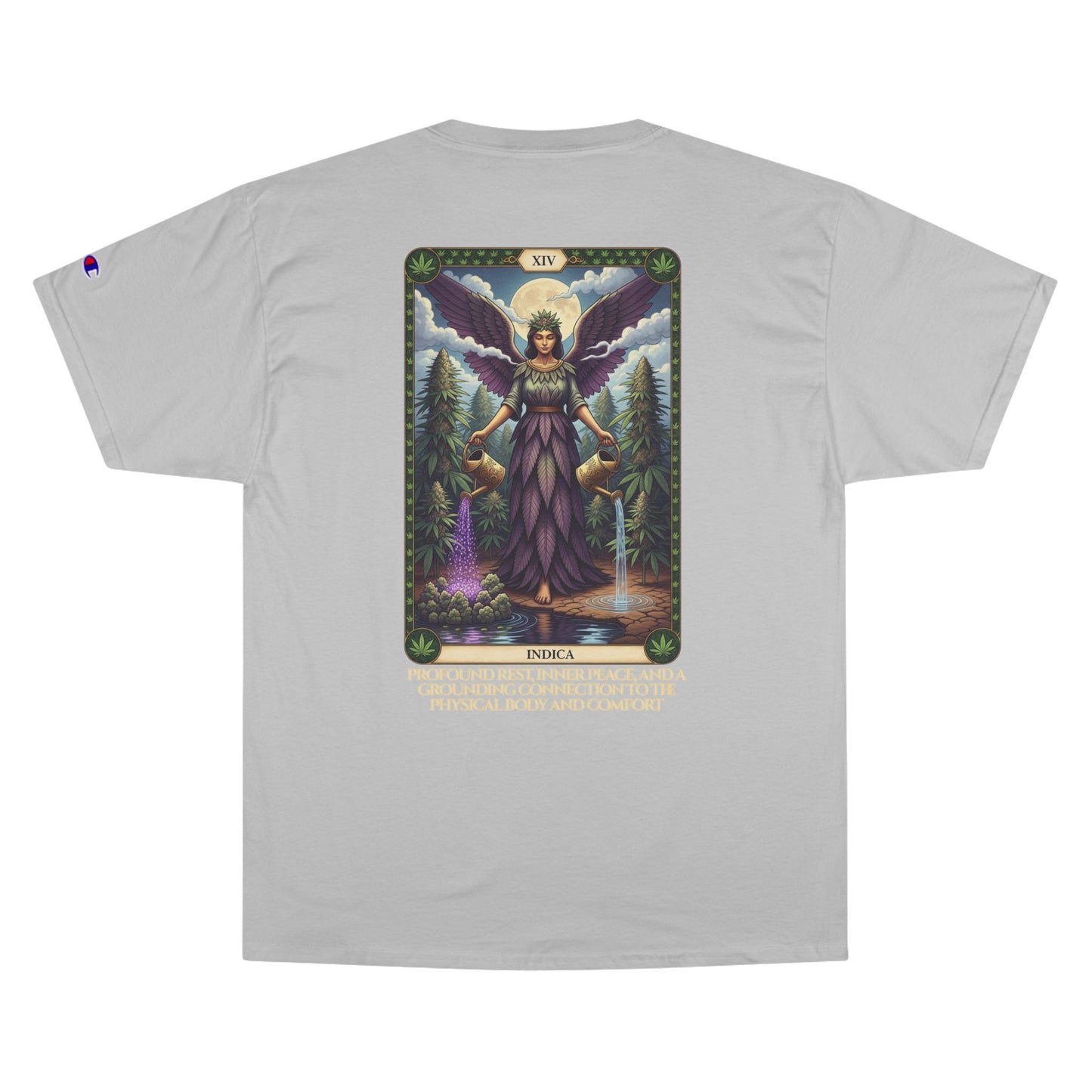Indica Tarot Champion T-Shirt with Unique Angel Design, Spiritual Tee, Inspirational Fashion, Casual Wear, Gift for Him/Her, Relaxed Fit