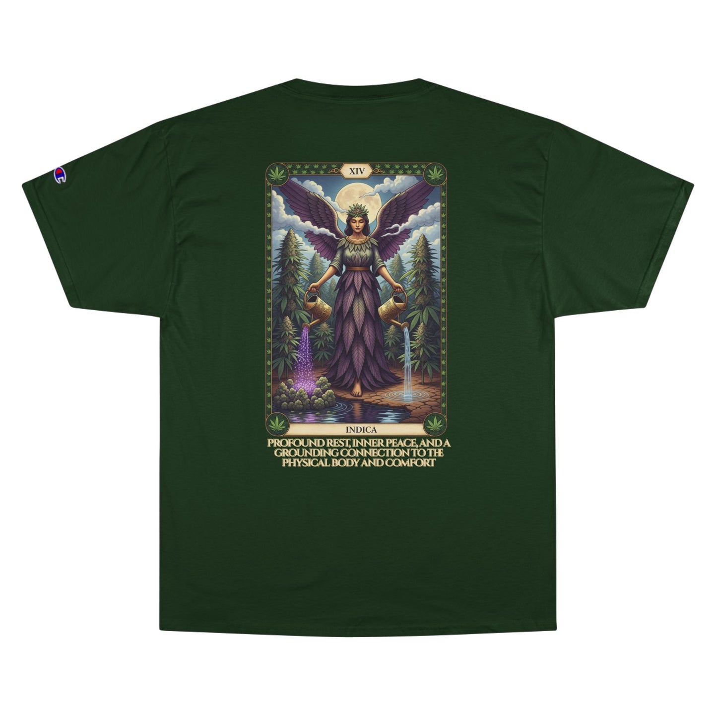 Indica Tarot Champion T-Shirt with Unique Angel Design, Spiritual Tee, Inspirational Fashion, Casual Wear, Gift for Him/Her, Relaxed Fit