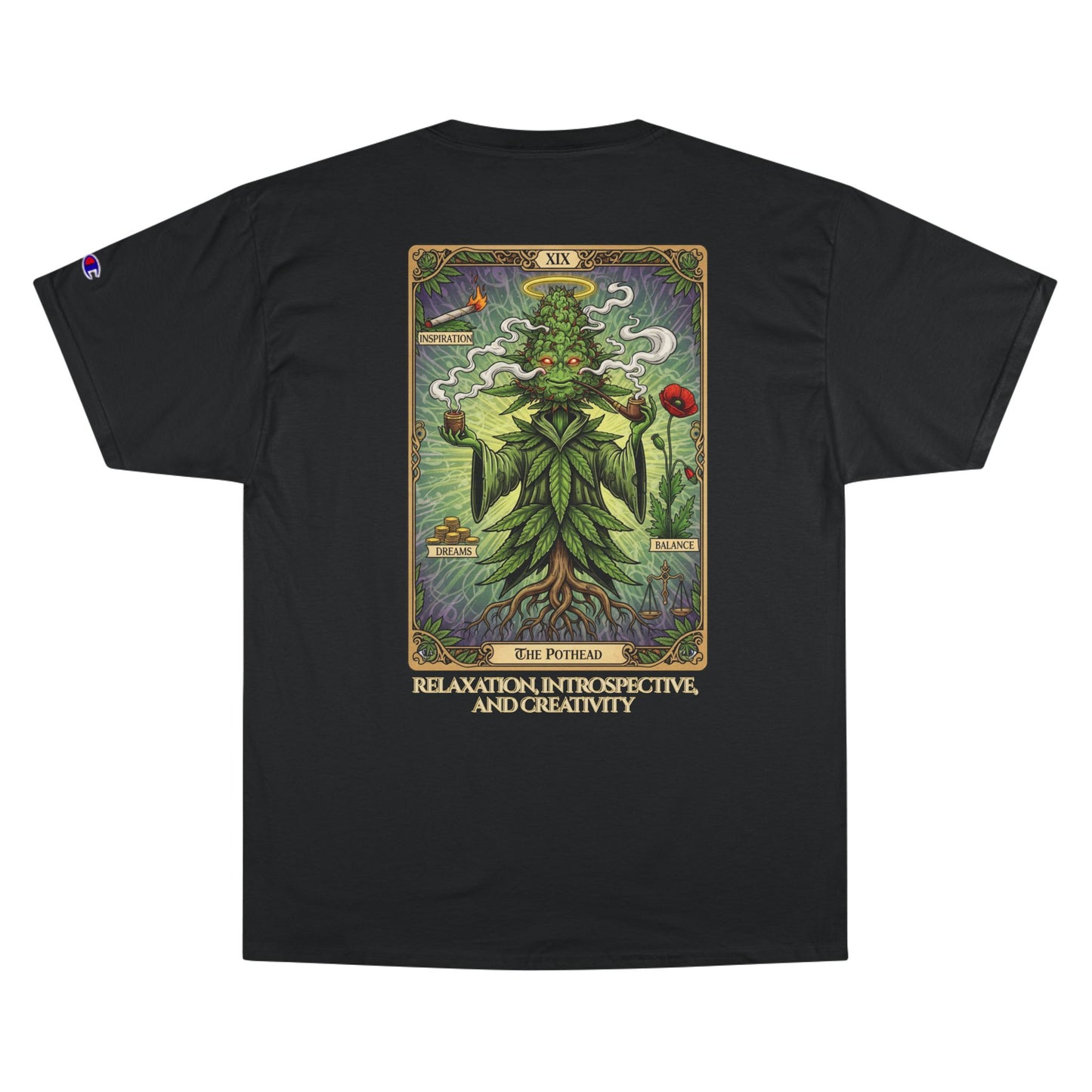 Pothead Tarot Champion T-Shirt, Vintage Art Tee, Gift for Nature Lovers, Festival Fashion, Bohemian Style