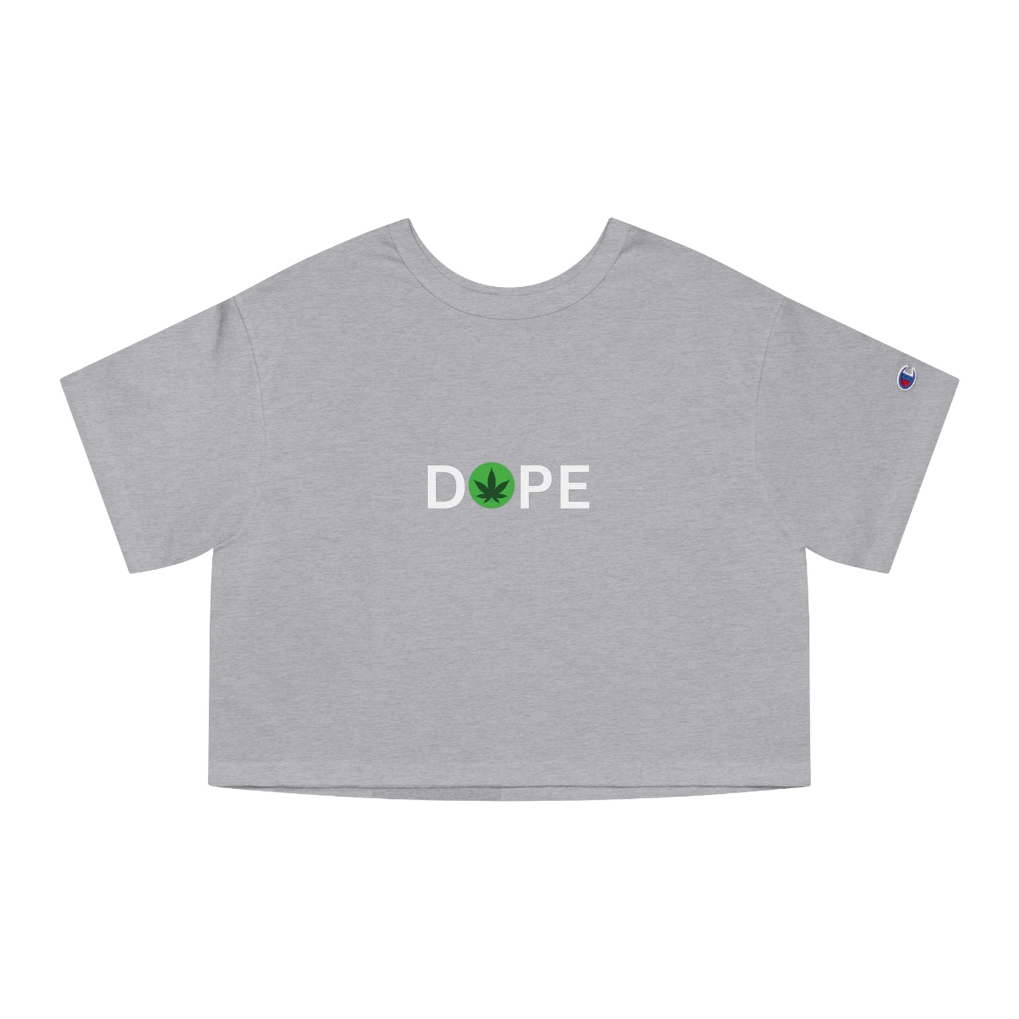 'Dope' Cropped Champion Hemp Leaf T-Shirt