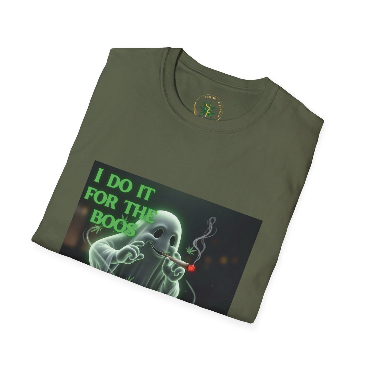 "I do it for the boos and the blunts." Ghostly Humor T-Shirt