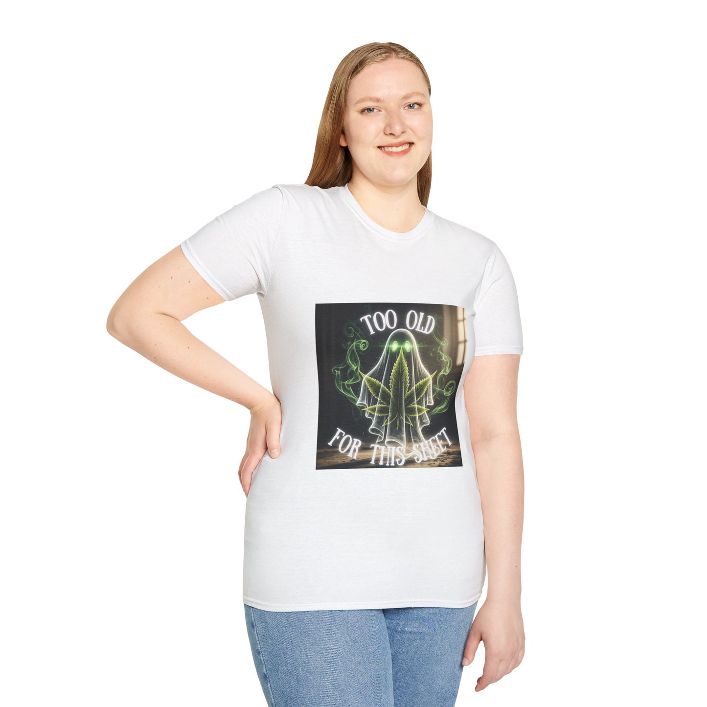 Too Old for This Shirt Unisex T-Shirt, Funny Halloween T-Shirt, Ghost Humor Shirt, Gift for Halloween, Quirky Tee - Sublime Elevation