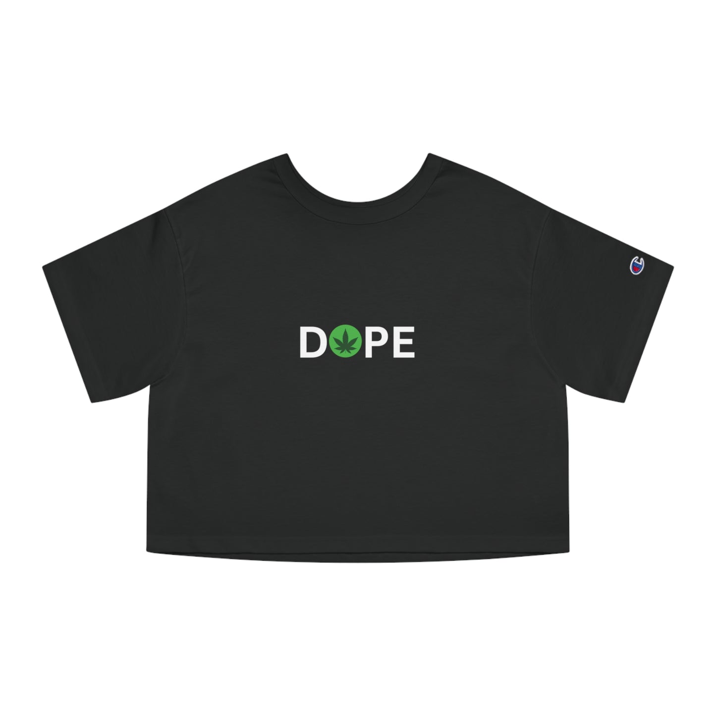 'Dope' Cropped Champion Hemp Leaf T-Shirt