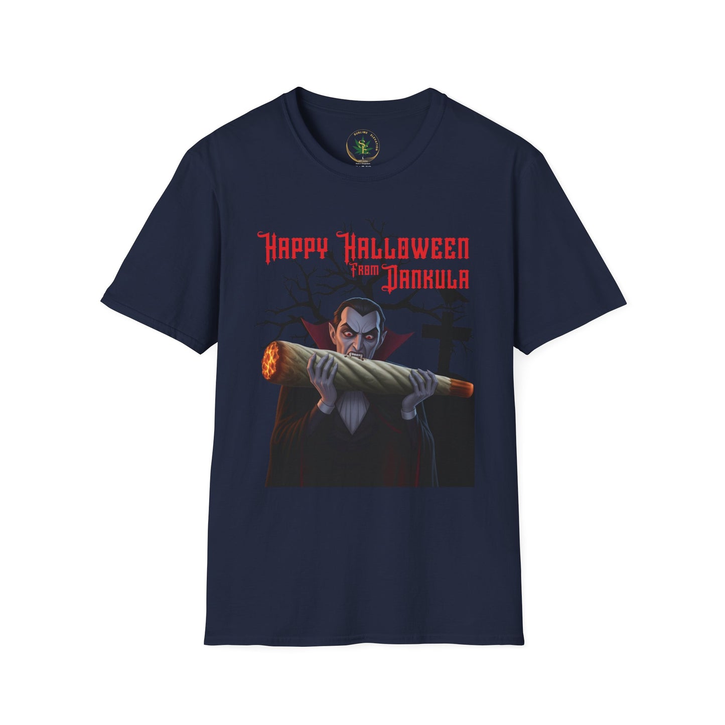 Halloween Dracula Spooky T-Shirt, Unisex Spooky Tee, Gift for Stoner Horror Fans