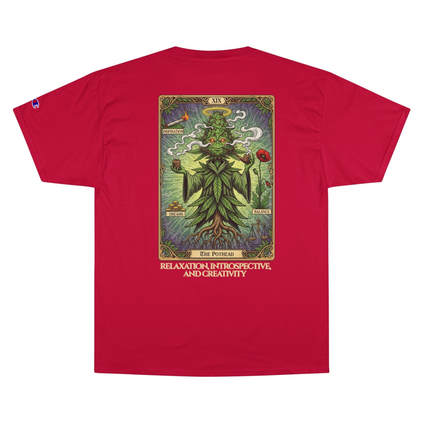 Pothead Tarot Champion T-Shirt, Vintage Art Tee, Gift for Nature Lovers, Festival Fashion, Bohemian Style
