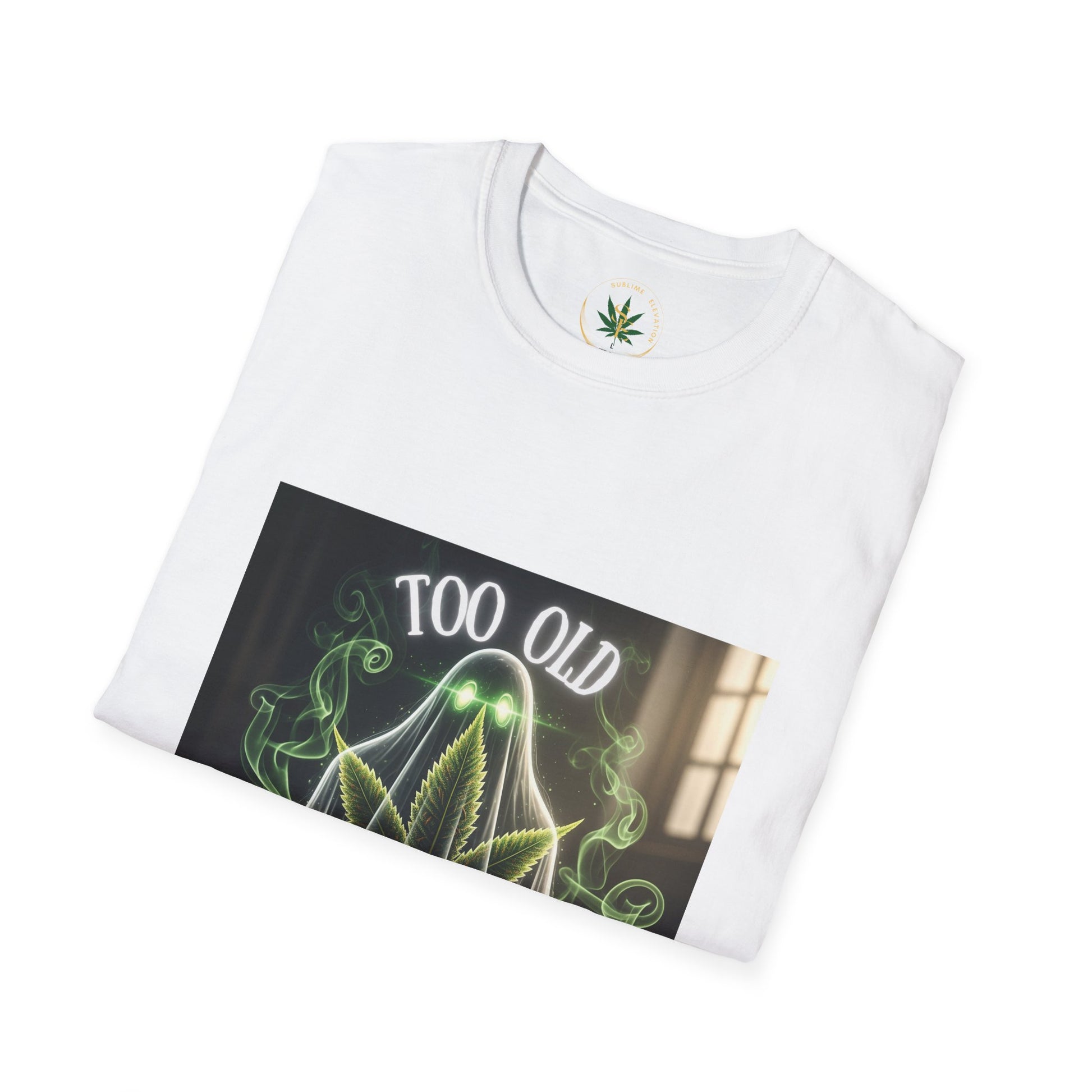 Too Old for This Shirt Unisex T-Shirt, Funny Halloween T-Shirt, Ghost Humor Shirt, Gift for Halloween, Quirky Tee - Sublime Elevation