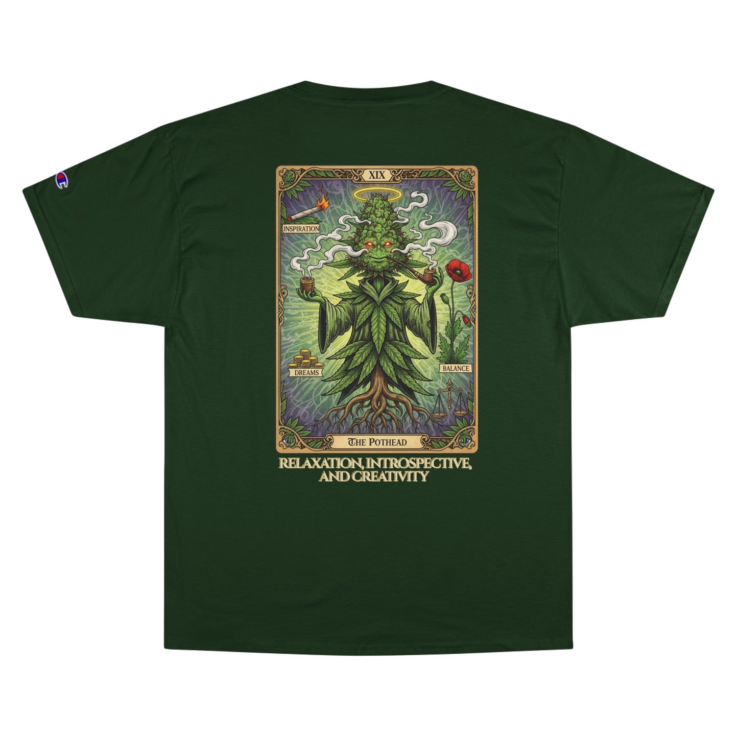 Pothead Tarot Champion T-Shirt, Vintage Art Tee, Gift for Nature Lovers, Festival Fashion, Bohemian Style